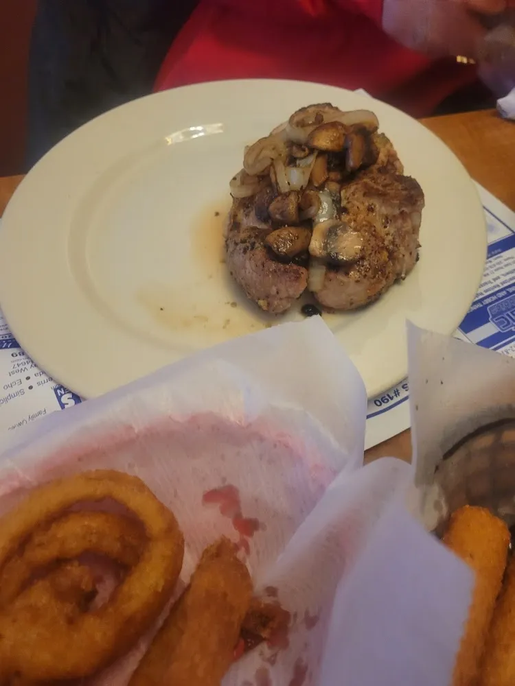 Pork Chop with Onion and Mushrooms